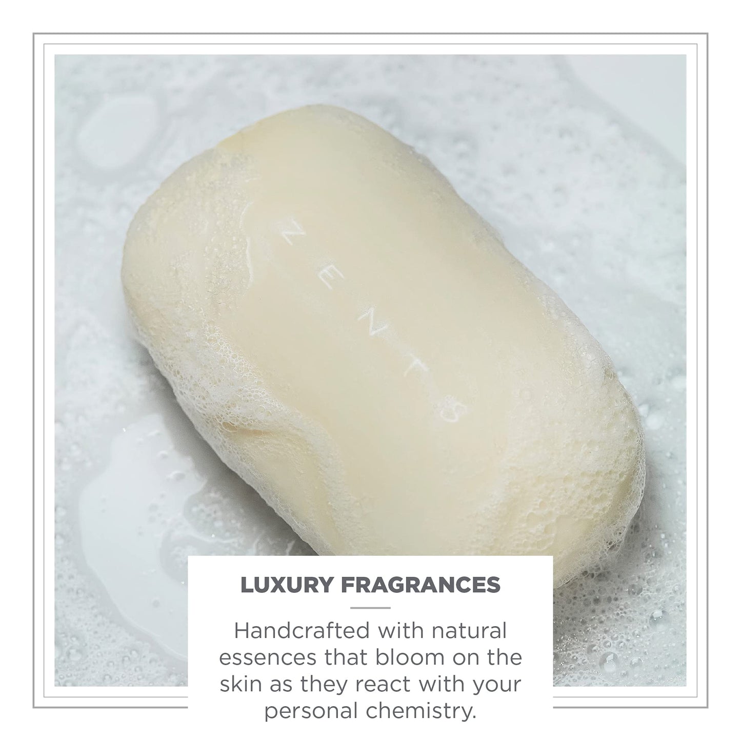 Zents Triple-Milled Luxe Bar Soap (Water Fragrance) 5.7 oz
