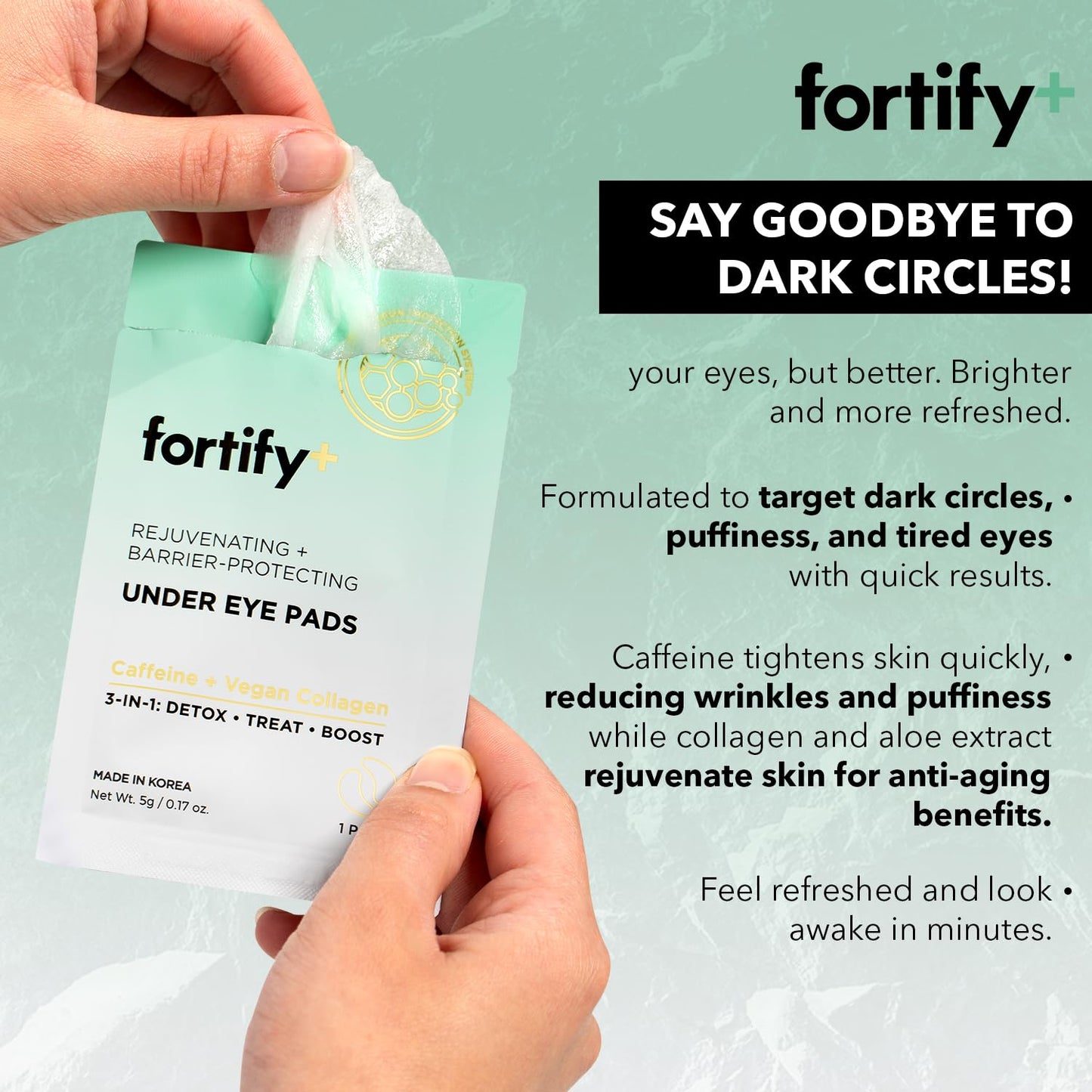 Fortify Skincare Total Rejuvenation Set - Multi Purpose 3-In-1: Detox, Treat, Boost with Cica & Zeolite for Firming, Barrier Care & Hydration - Dermatologist Tested, Korean Skin Care, Vegan - 8 Pack