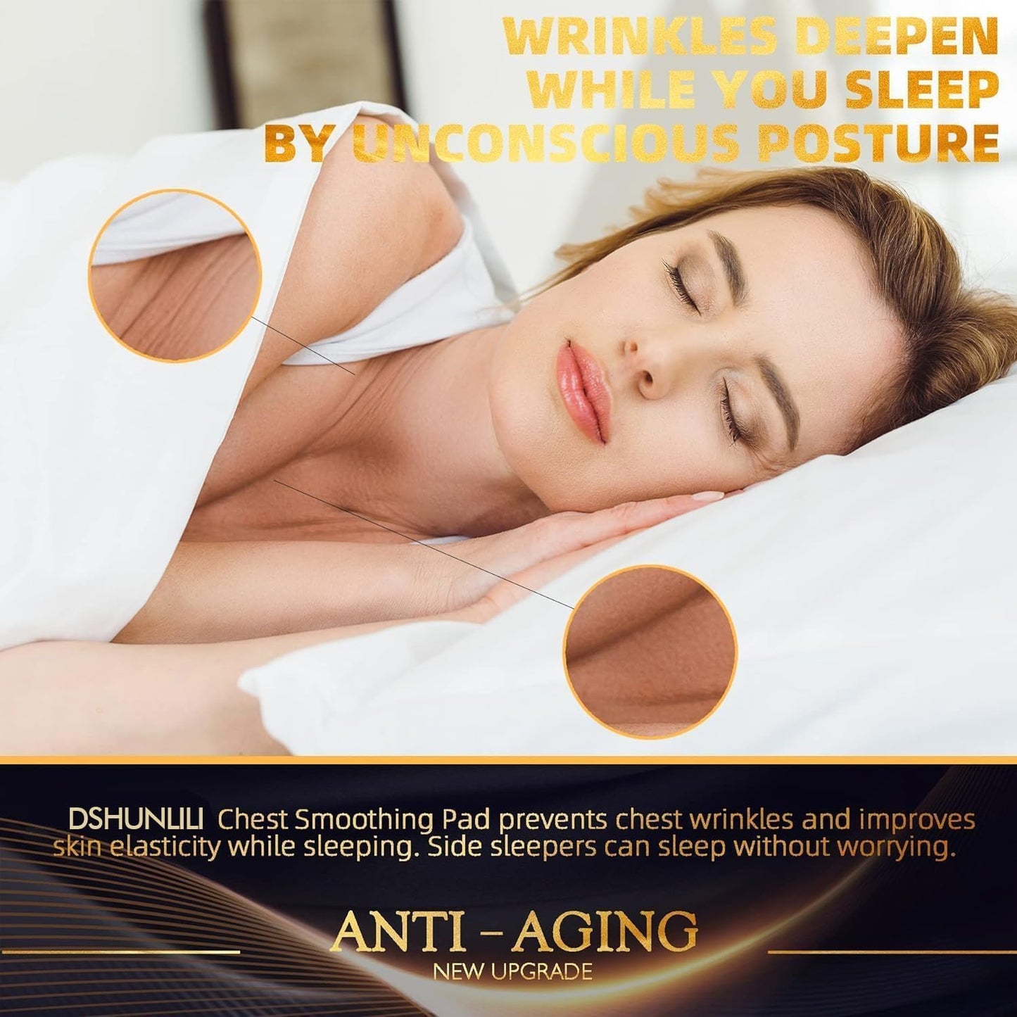 GETPUNA Chest Wrinkle Pads-4 pads Silicone Patches for Wrinkles, Anti Wrinkle Patches for Decollete & Cleavage, Anti Aging Wrinkle Remover, Reusable Overnight Wrinkles Treatment While Sleeping