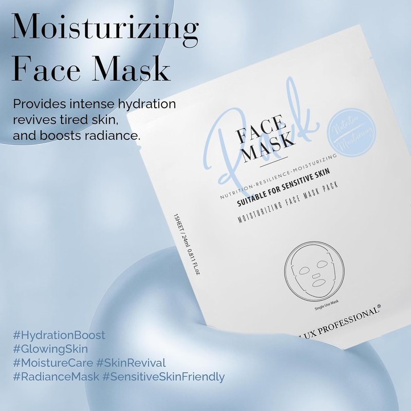 Korean Facial Sheet Mask - Hydrating Paper Mask for Glowing Skin | Moisturizing Skincare
