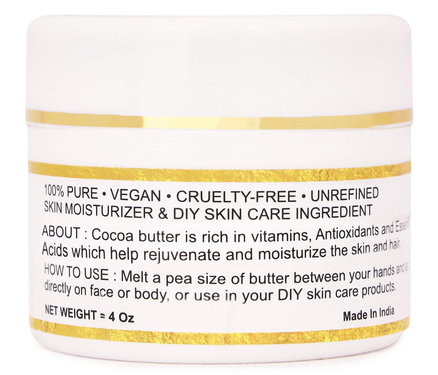 Organic Raw African Shea Butter 100% Pure,Natural & Unrefined| Skin Moisturizer For Face, Body & Hair| 4 OZ/115 GM Ivory / White Grade A | DIY Creams, Balms, Lotions, Soaps| Moisturizes Dry Skin