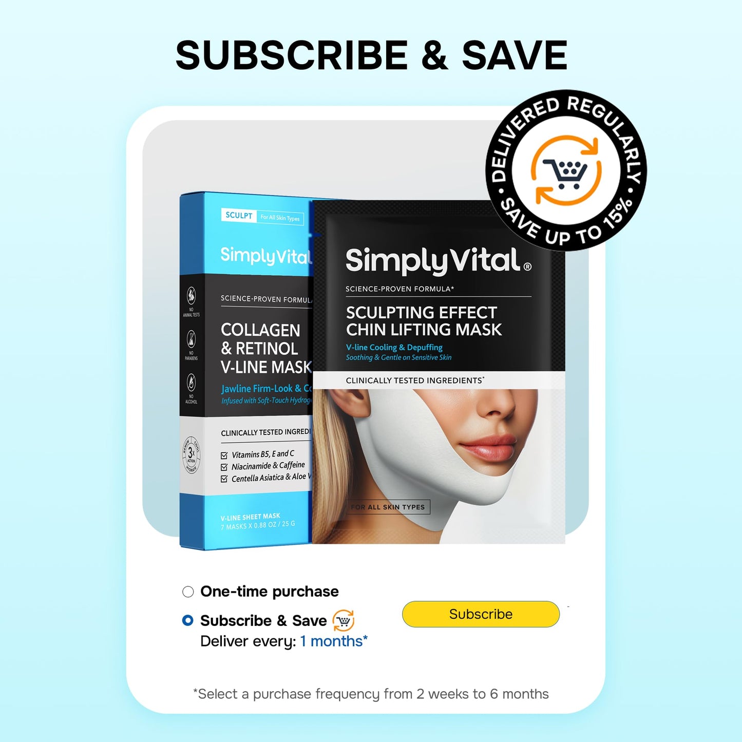 V Line Lifting Mask with Collagen, Retinol & Hyaluronic Acid - Caffeine, Niacinamide Visible Neck Tightening and Chin Lifting Mask for Women - Double Chin Strap for Face & Jawline Shaper - 5 pcs