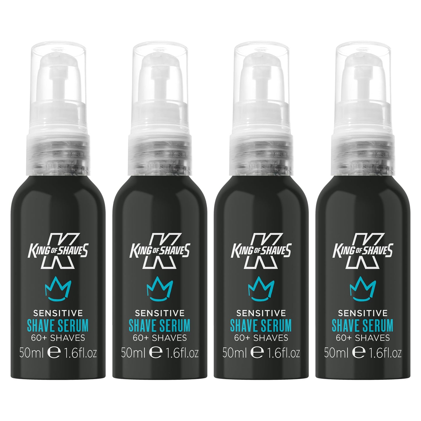 King of Shaves Advanced Sensitive Shaving Serum Gel Hybrid 4 x 1.69 fl oz