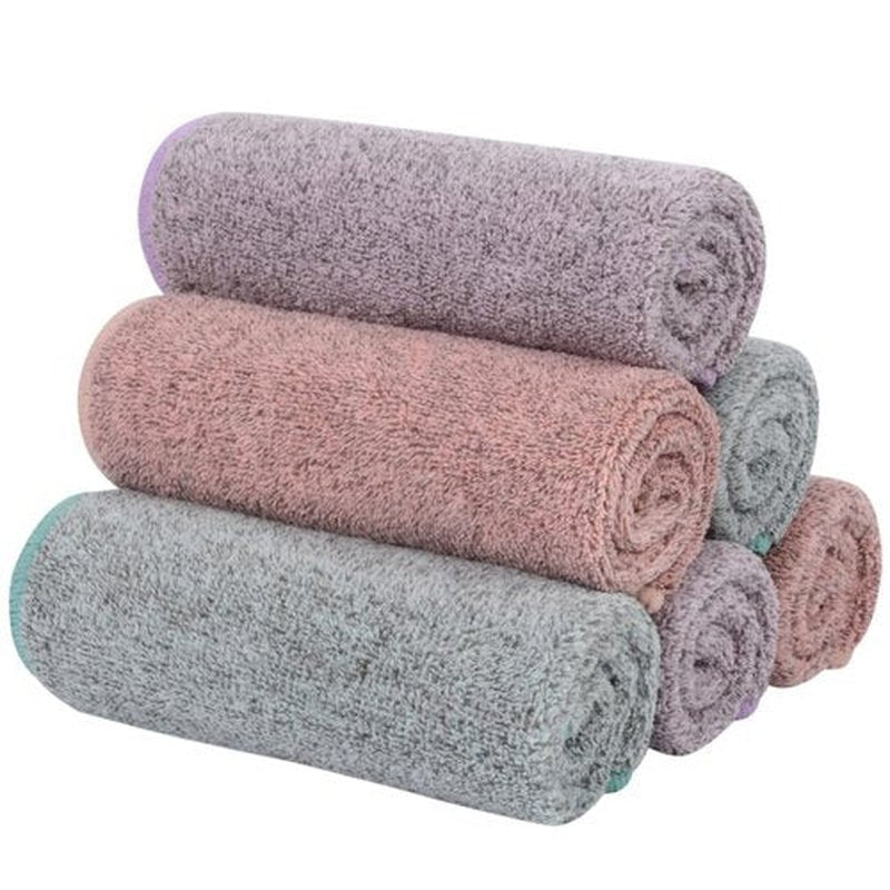 SINLAND Microfiber Face Towels Ultra Soft Facial Washcloths Face Cloth for Bath 12Inch x 12Inch 6 Pack