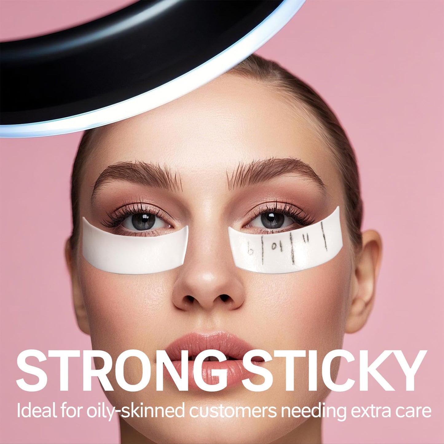 Under Eye Pads for Lash Extensions，Akissos Gen II 250 Pcs Premium Thick Foam Lash Pads, Foam Eye Pads for Eyelash Extensions,Eyelash Patches Non Slip, Eyelash Tape for All Skin & Watery Eyes