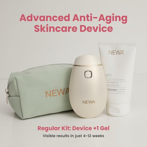 NEWA Classic Skin Care System Anti-Aging Facial Treatment Skin Tightening Technology for Home Use. Boost Oxygen, Increase Collage, Reduces Wrinkles (Include 1 Gel Pack) (Red Classic.)