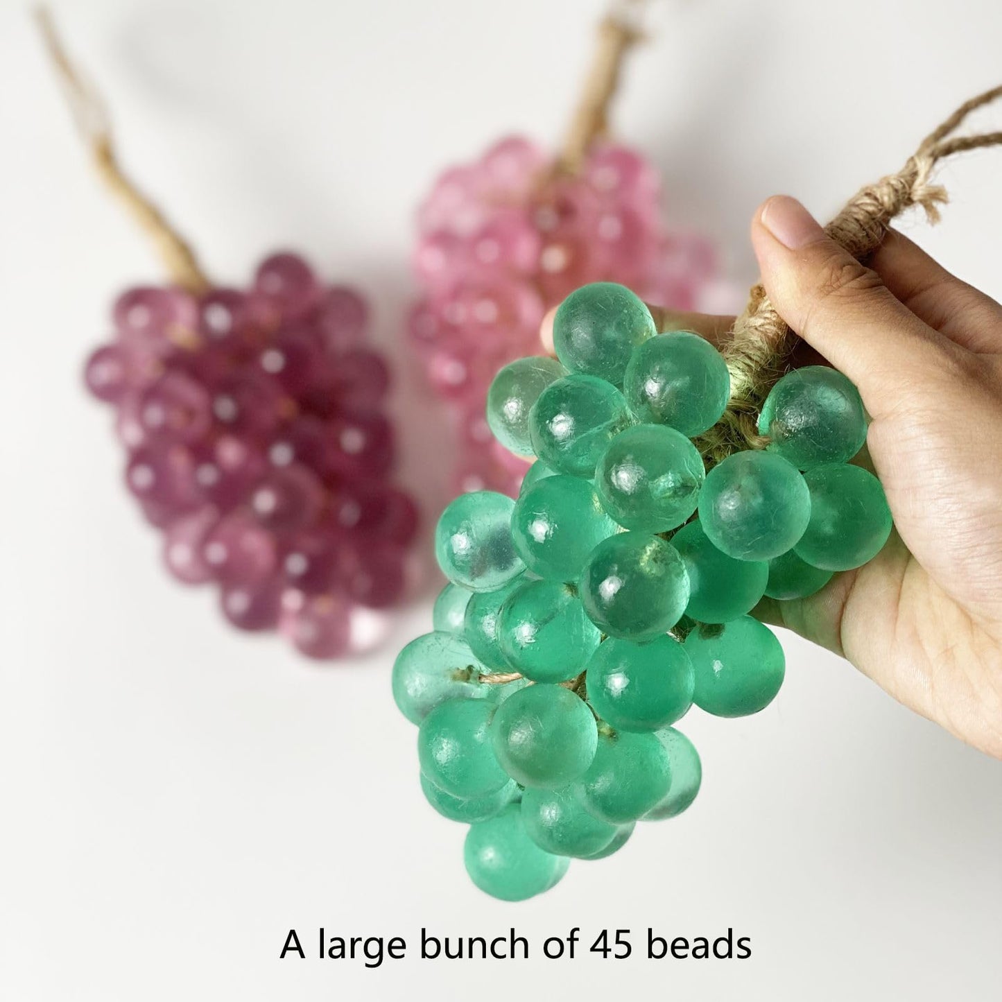 BIBOBIYB Fruit scented soap,Handmade soap of grape,Cold Process Bath Soap with Jute Twine,Grapes Soaps On A Ropes for Natural Aroma Skin Cleanse,Washing Hands,with Gift Box(Green/Large)
