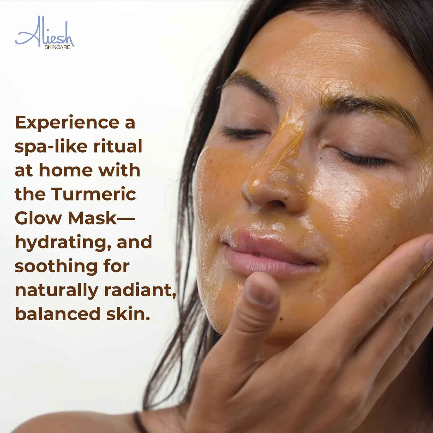 ASKALIESH Aliesh Skincare Turmeric Glow Mask, Hydrating Face Mask with Glutathione, Honey and Chamomile, Facial Mask for Women Skin Care, Brightening and Nourishing Facial Skin Care Product, 2oz
