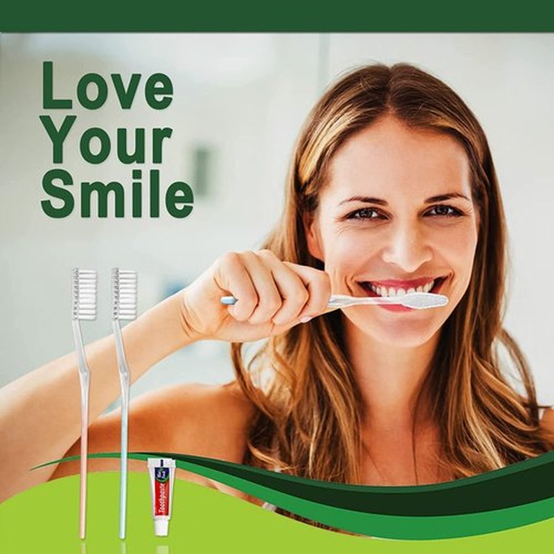HQSLsund 200 Pack Disposable Toothbrushes with Toothpaste, Individually Wrapped Disposable Toothbrushes Bulk Toothbrushes Soft Bristle Tooth Brush Manual Disposable Travel Toothbrush Kit Bulk