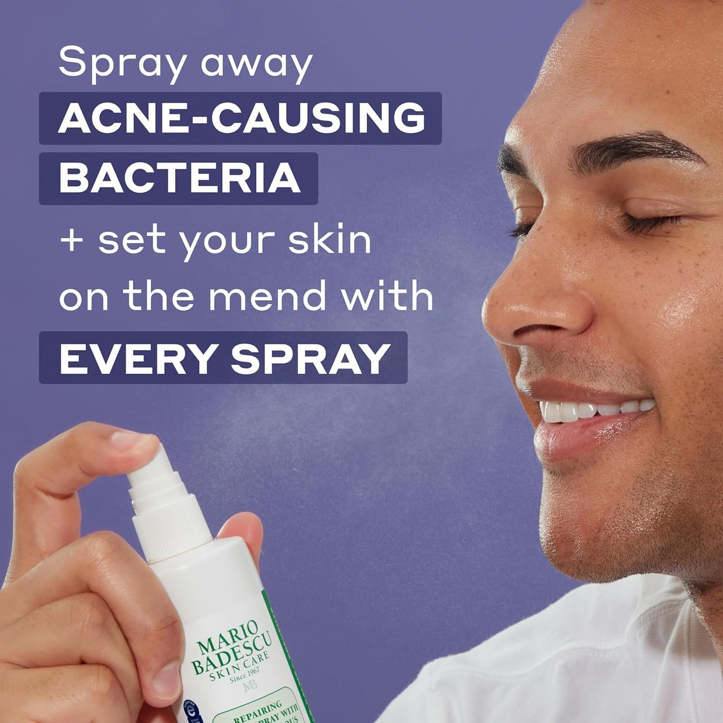 Mario Badescu Repairing HOCl Facial Spray with Hypochlorous Acid – Soothes & Hydrates Angry, Irritated Skin, Reduce Redness & Flare-Ups – pH Balancing, Non-Irritating Cleanser, 2 Fl Oz (Pack of 2)
