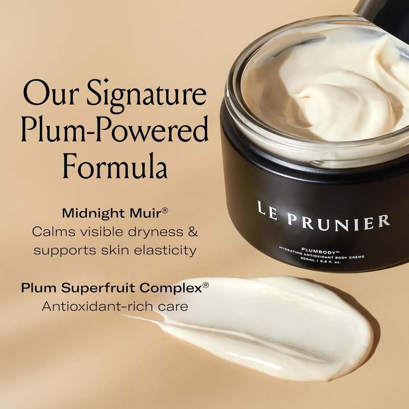 Le Prunier Plumbody™ Firming & Hydrating Body Cream - Vegan Antioxidant Lotion with Midnight Muir® Plum Extract | 6.8 fl oz