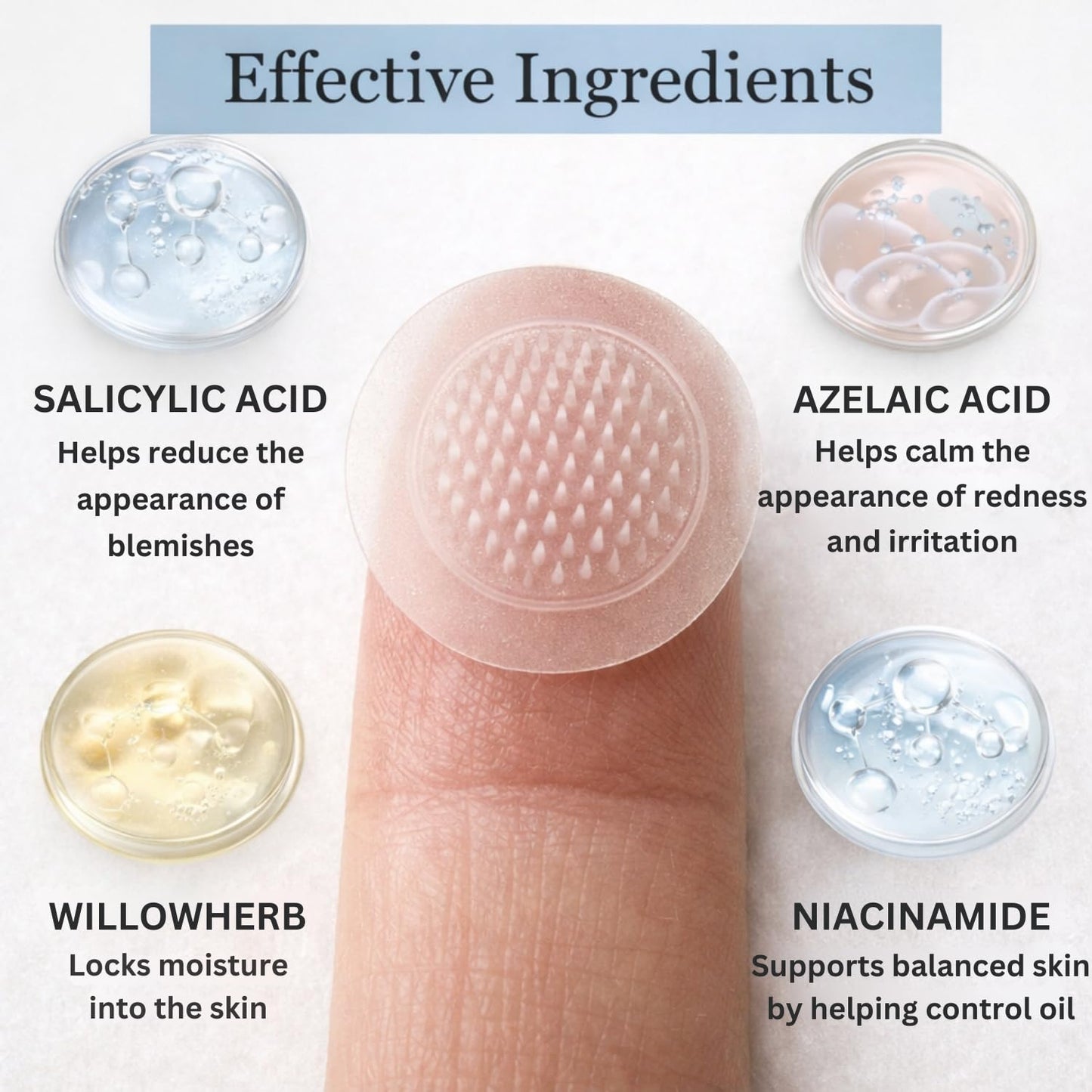 ivoryloom Microdart Spot Patch | Targeted Blemish Care with Salicylic Acid, Azelaic Acid, Niacinamide and Willowherb | For Early-Stage Blemishes | 8 Patches