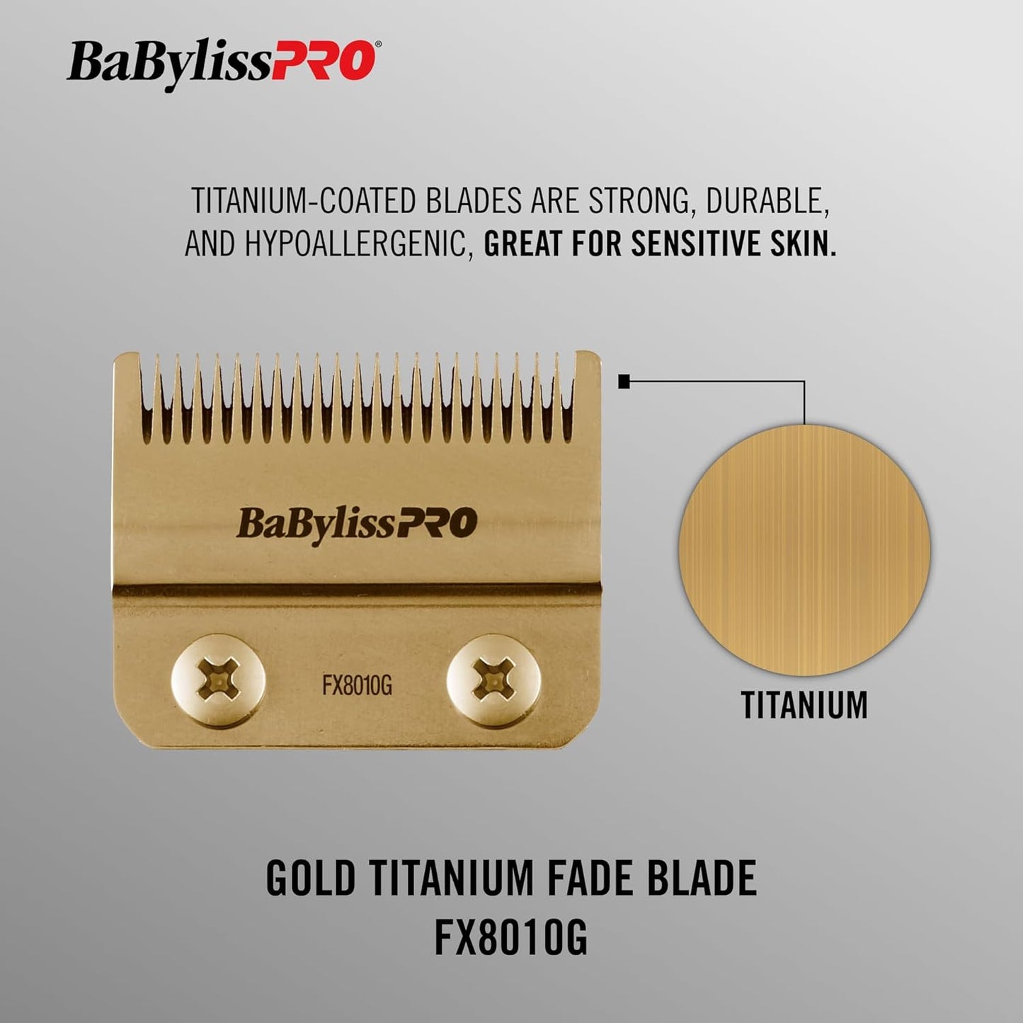 BaBylissPRO Replacement Fade Clipper Blades for FX870, FX825, FX673 Clippers and most 2-hole blade systems