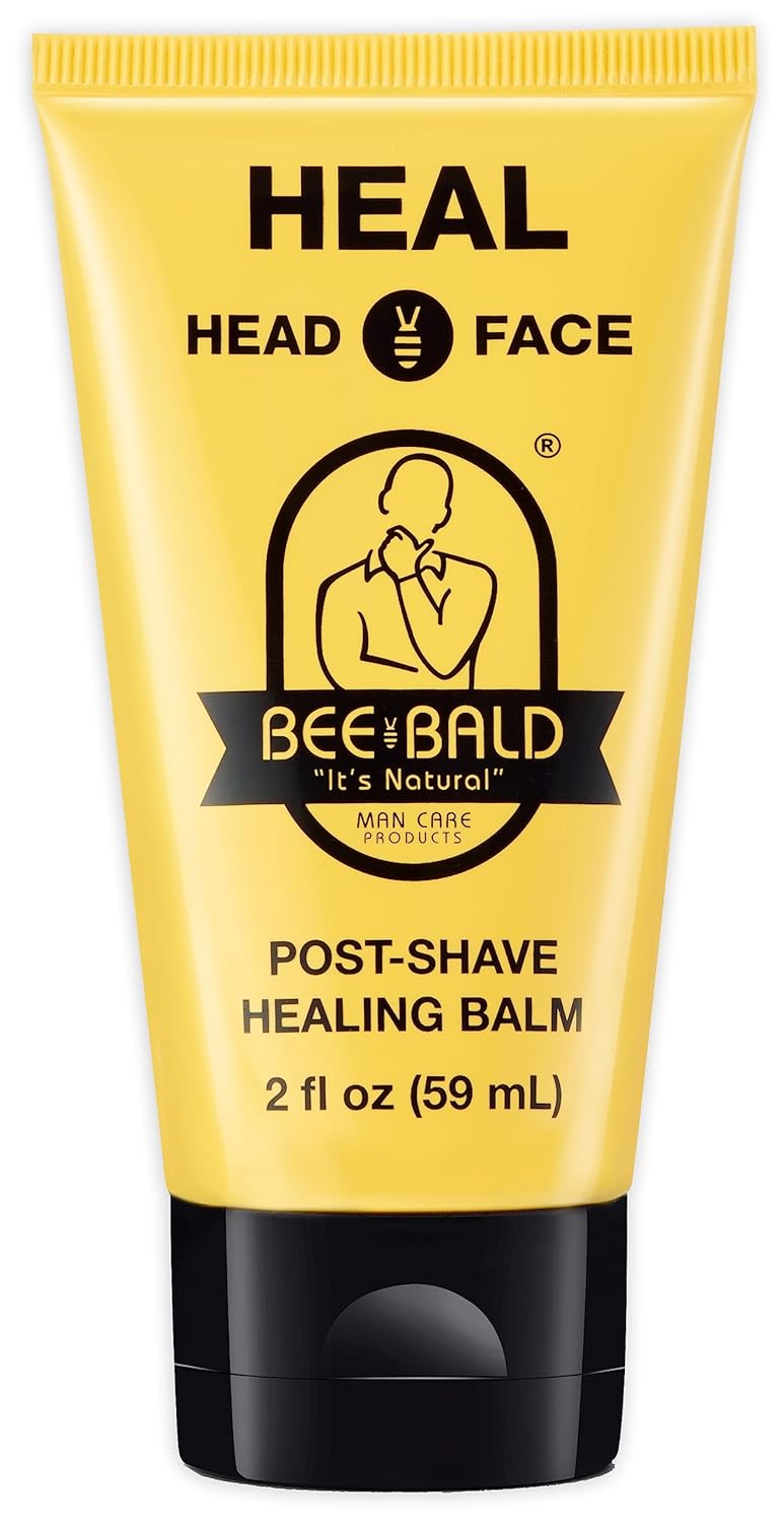 Bee Bald HEAL Aftershave Balm for Men - Soothes Razor Burn & Skin Irritations | 2 Fl Oz
