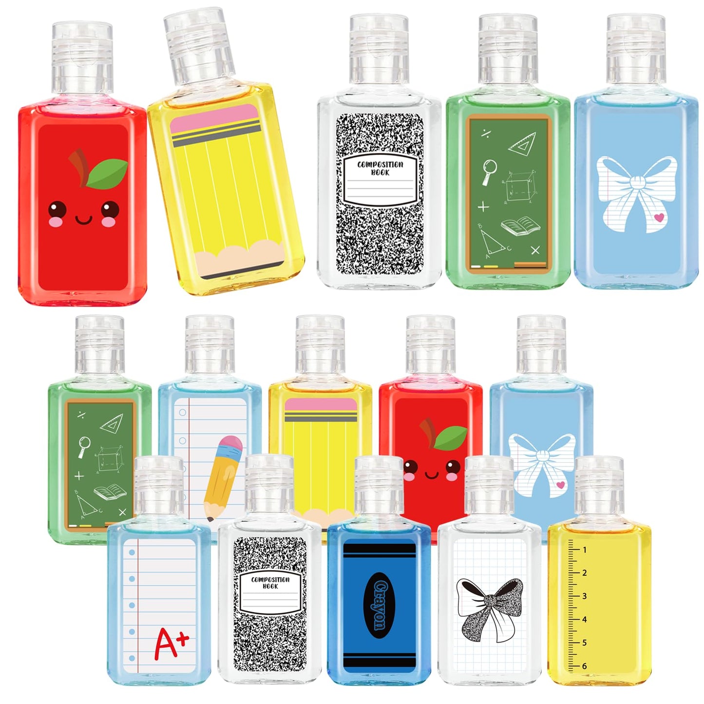 50 Pcs Back to School Mini Hand Sanitizer Bulk Back to School Favors Bulk 1fl Oz Hand Sanitizer Natural Plant Fragrance Travel Size Hand Soap Gift for Classroom Teachers Student First Day of School