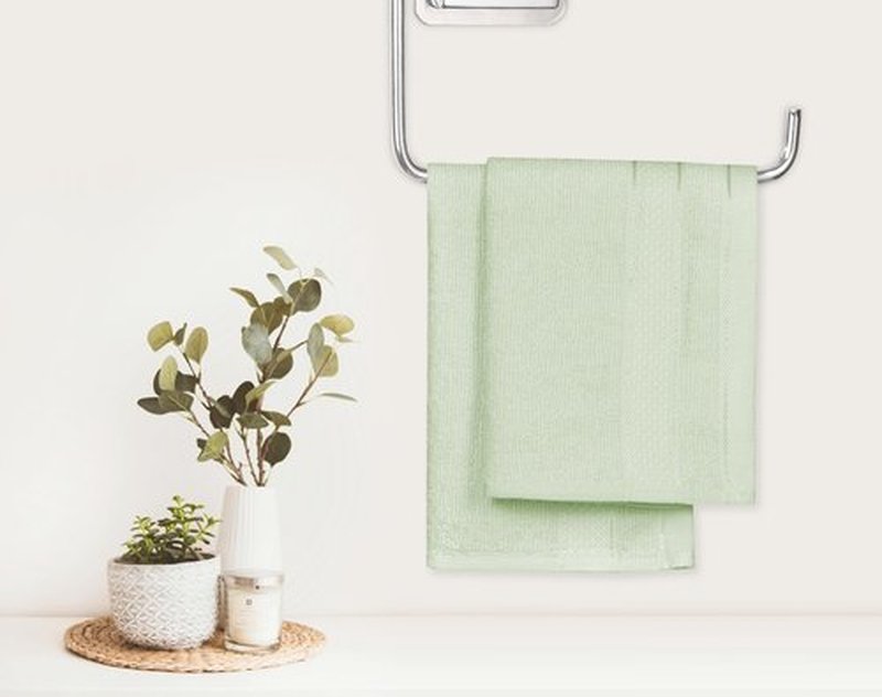 Casa Lino 24 Pack Wash Cloths Set, (12" X12) 100% Cotton wash Cloths, wash Cloths for Your face and Body, Highly Absorbent & fingertip Soft wash Cloths for Your face and Body, Light Sage