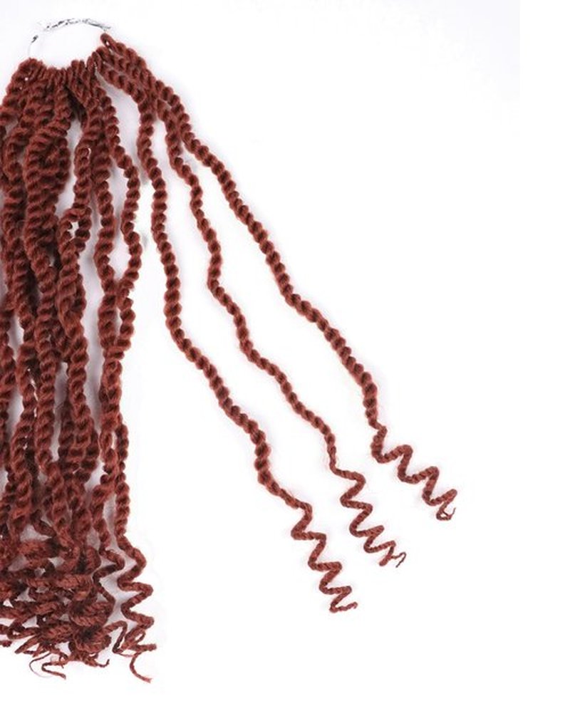 Ginger Crochet Hair Senegalese Twist Hair 12 Inch Short Crochet Hair Pre Looped Kinky Twists Crochet Braids 8 Packs Pre Twisted Crochet Braiding Hair（12 Inch,350）