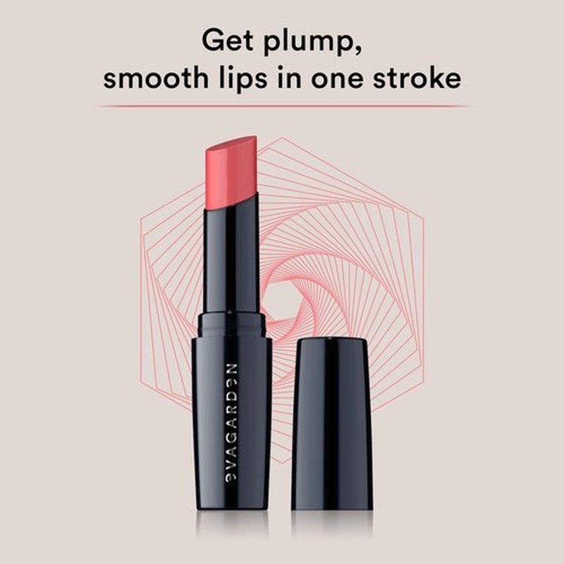EVAGARDEN Pleasure Lipstick - Moisturizes and Nourishes - Protects with SPF - Soft Application Spreads Easily and Provides Smoothness - Gives Volume Effect and Bright Color - 664 Rose Wine - 0.1 oz