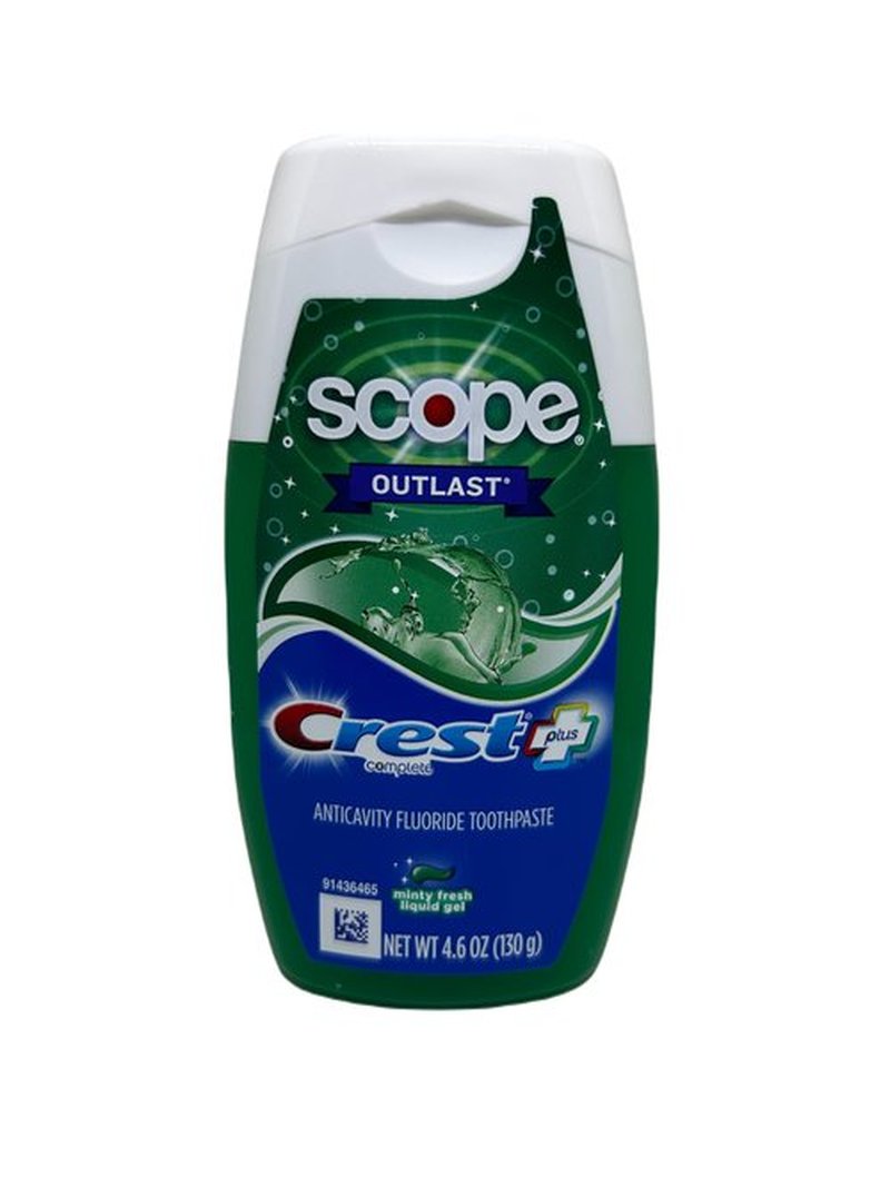 Crest Pls Scp White Liq F Size 4.6z Crest Complete Tartar Cntrl Whitening W/ Scope Liq Gel Toothpaste Mint Frsh