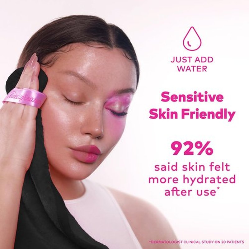 MakeUp Eraser, Erase All Makeup With Just Water, Including Waterproof Mascara, Eyeliner, Foundation, Lipstick and More (Chic Black)