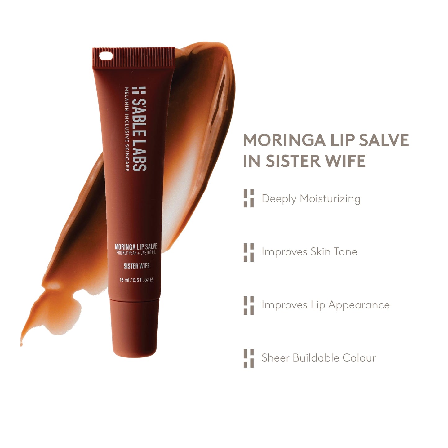 S'ABLE Labs - Moringa Lip Salve (Sister Wife; 15 mL | 0.5 fl oz)