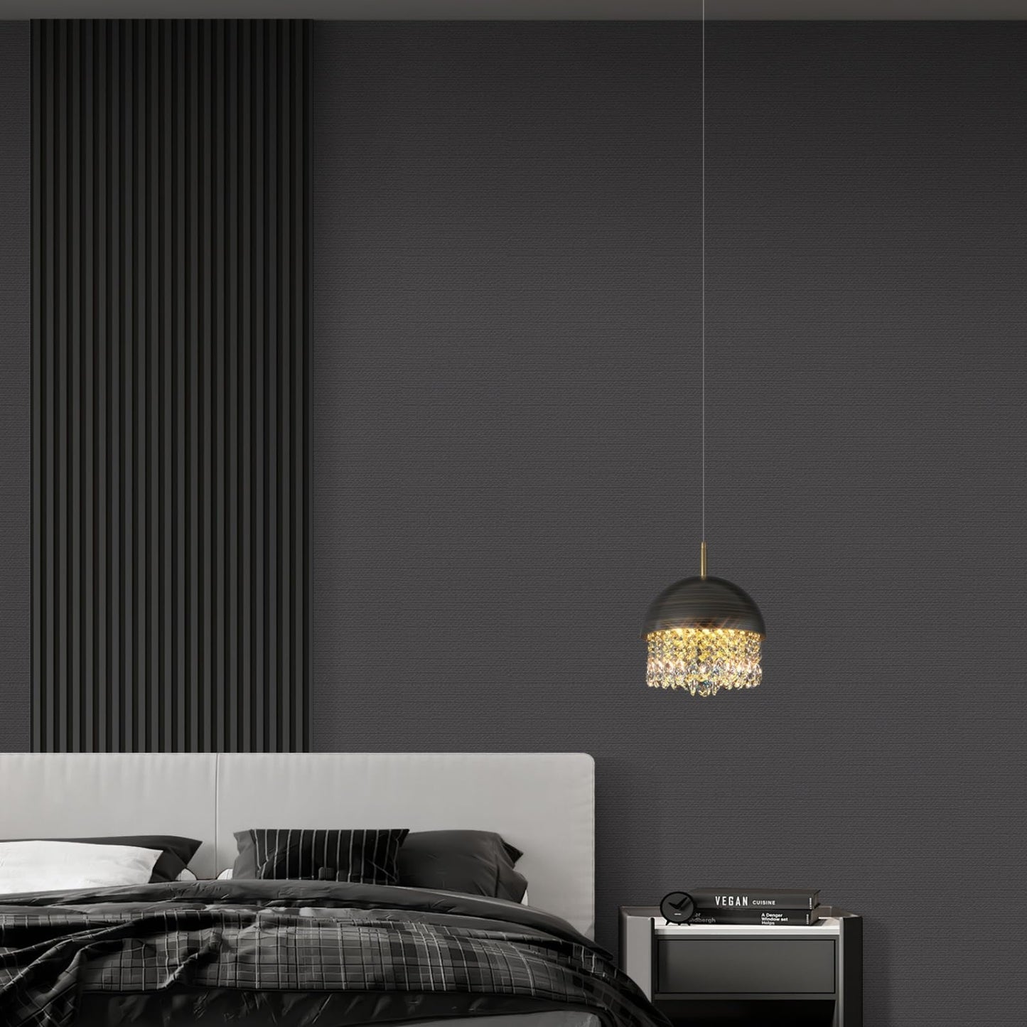 Grey Peel and Stick Wallpaper Self-Adhesive Contact Paper Not Ease to Torn