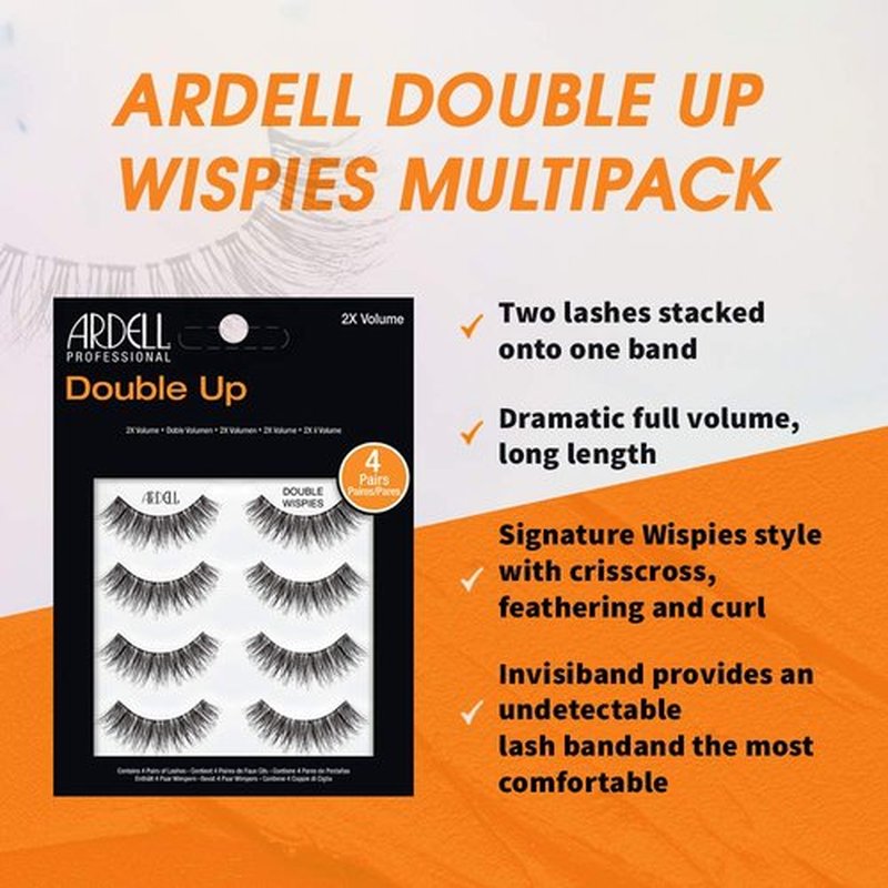 Ardell Double Up Wispies 4 Pairs (x 2 Pack)
