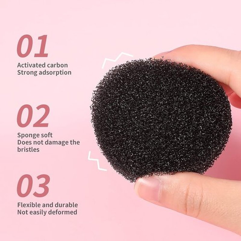 Docolor Makeup Brushes Cleaner Set Solid Soap Cleanser with Color Removal Sponge, Makeup Brush Cleaner Mat Brushes Shampoo for Cleaning Makeup Sponges, Brushes & Applicators Vegan (coconut oil)