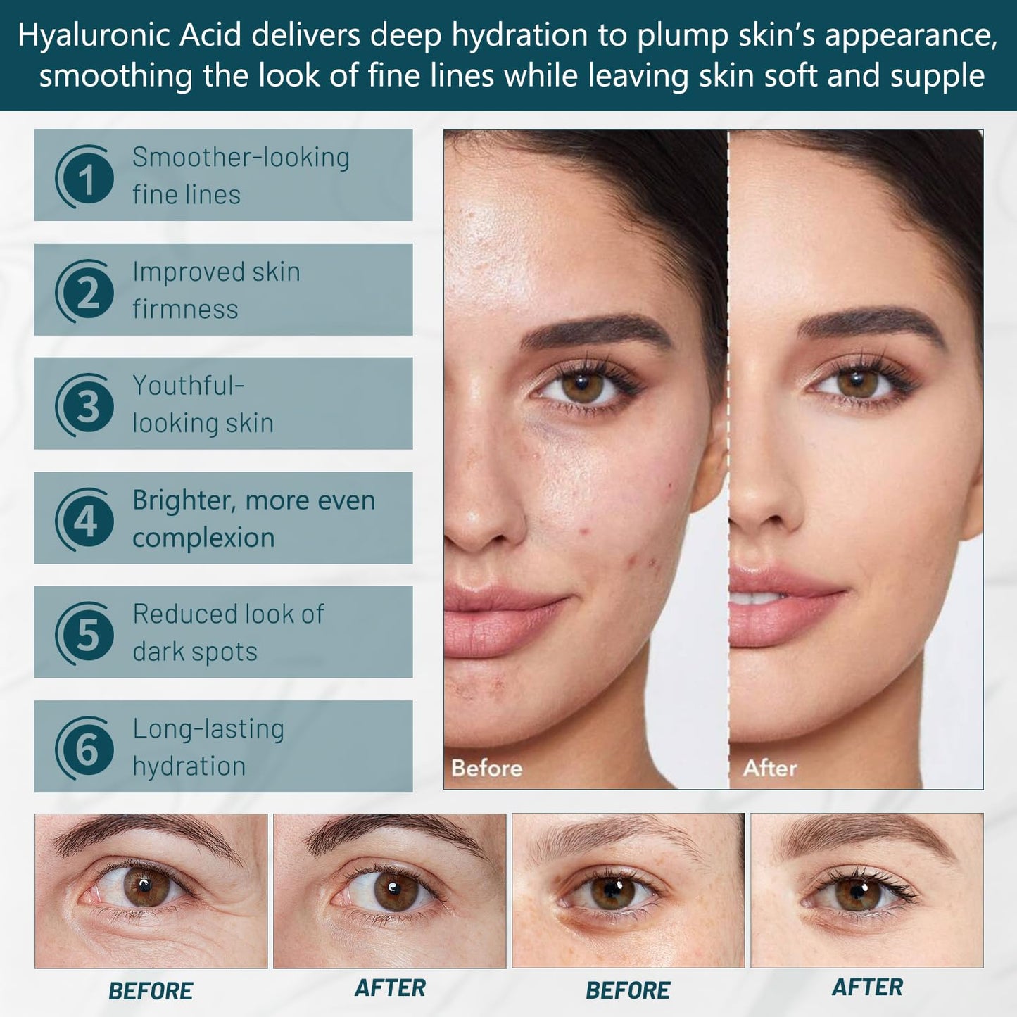Total Facial Serum, Anti-Aging Vitamin C Serum, Hyaluronic Acid & Peptides, Hydrating Moisturizing Skin Care, 1 Fl Oz