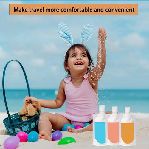 GUXACU 18 PCS Travel Pouches for Toiletries TSA Approved Travel Fluid Makeup Packing Bag Travel Containers for Toiletries Leak Pproof Travel Size Toiletries Refillable Cosmetic Containers