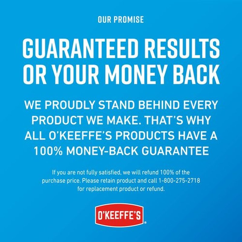 O'Keeffe's for Healthy Feet Foot Cream; Guaranteed Relief for Extremely Dry; Cracked Feet; Instantly Boosts Moisture Levels; 3.2 Ounce Jar; (Pack of 12)