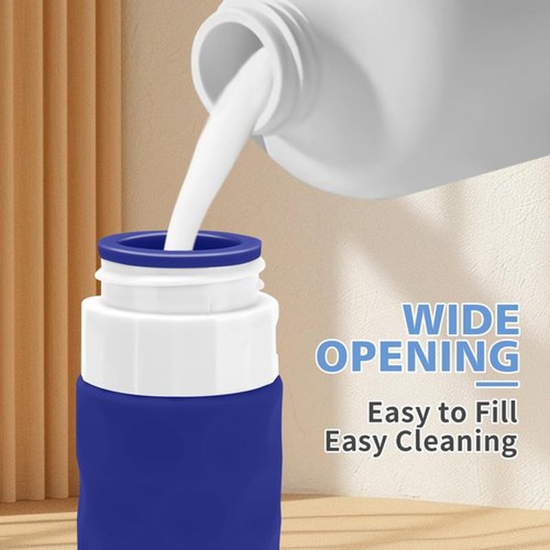 Silevoler Travel Bottles for Toiletries, 4pcs Tsa Approved 3oz Travel Size Containers, BPA Free Leak Proof Premium Silicone Travel Bottles,Refillable Liquid Travel Accessories W/Toiletry Bag (Blue)