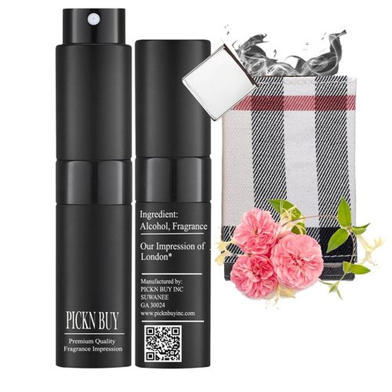 PICKN BUY Luxury Perfume for Women 0.34 Fl oz, Scent Compatible to Burb. London Perfume, Made in USA, Long-Lasting Spray Comes in Refilable Bottle