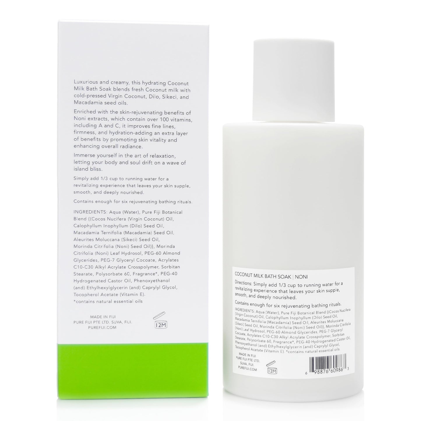 Pure Fiji Coconut Milk Bath Soak, Noni (14oz/415ml)