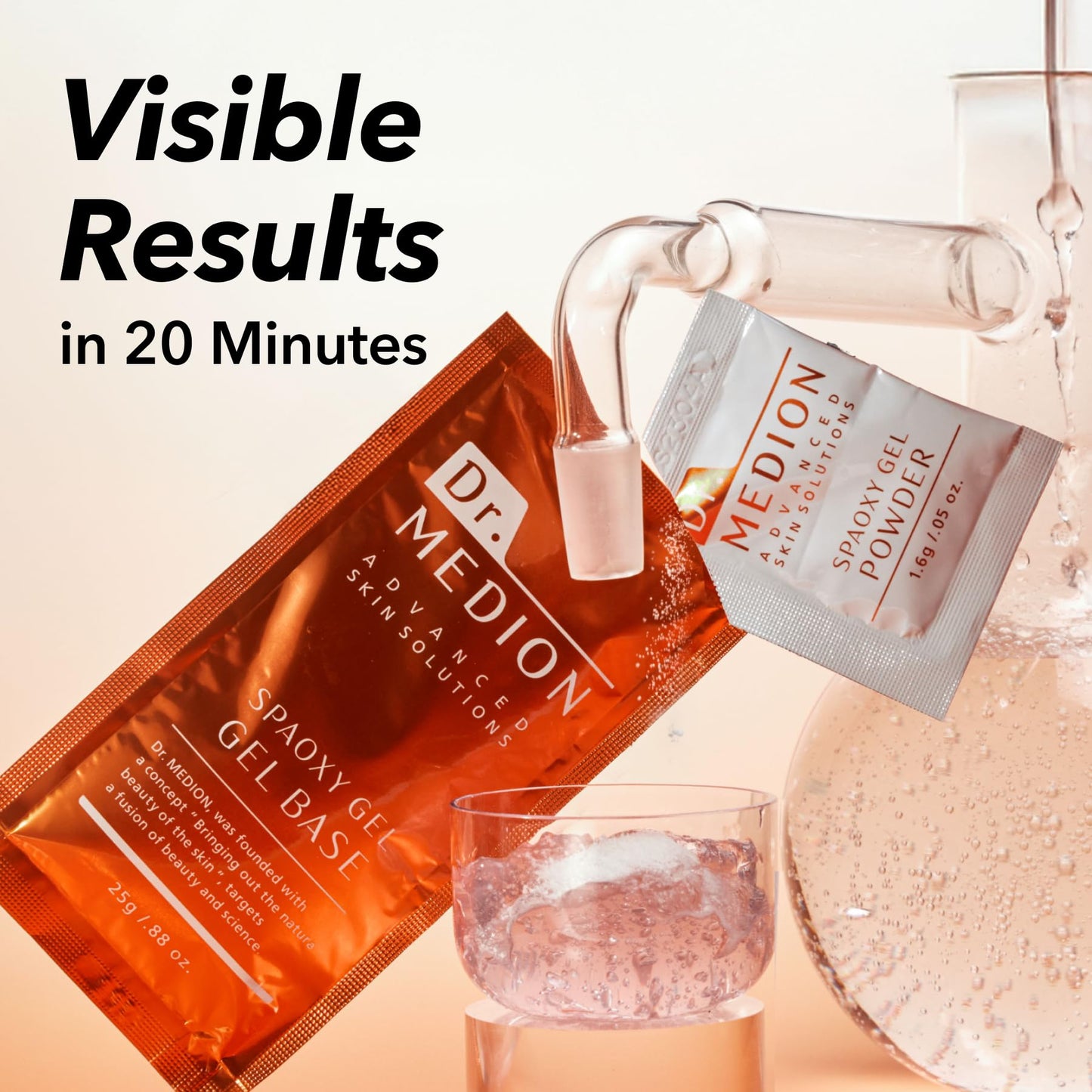 Dr. MEDION Spaoxy Gel CO2 Carbonated Face Mask | Anti-Aging, Fine Lines and Wrinkles, Visibly Firmer and Brighter Skin in 20 Min | Dermatologist-Developed | Made in Japan | 3 Treatments