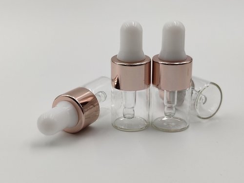 YYNGJCK 15Packs 2ml Sample Glass Dropper Bottles for Essential Oils, Mini Glass Vials Perfume Aromatherapy Cosmetic Liquid Containers With Glass Eye Dropper (2ml)