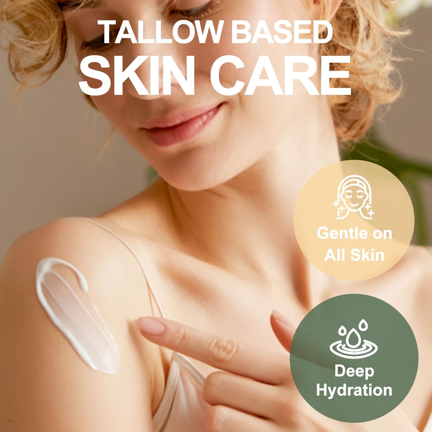 Beef Tallow Body Lotion for Skin, Grass-Fed Daily Moisturizing Cream for Dry, Mature & Crepey Skin, Face & Body – Pure & Organic Moisturizer with Jojoba Oil, Vitamin E (10.14 Fl Oz, Vanilla)