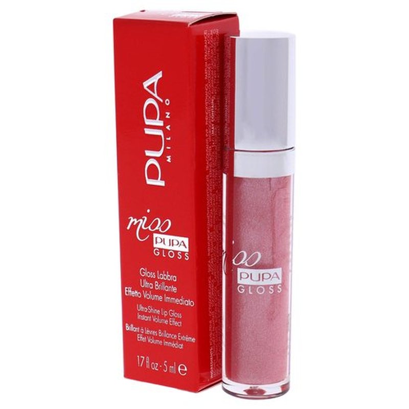 Pupa Milano Miss Milano Lip Gloss - Shiny, Smooth, Plump - Soft, Innovative Gel Texture - Glides Smoothly On The Lips - For A Moisturizing And Volume Enhancing Effect - 301 Sweet Candy - 0.17 OZ