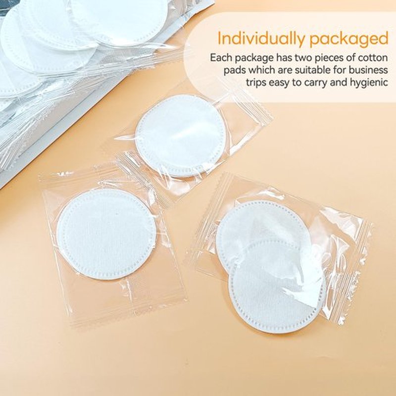 (4000 Pcs) Kheoxusa Individually Wrapped Cotton,Individually Wrapped Cotton Pads,Individually Wrapped Cotton Rounds,Cotton Pads for Face Individual Wrap,Hotel Personal Care Kit Individual Packed-Round