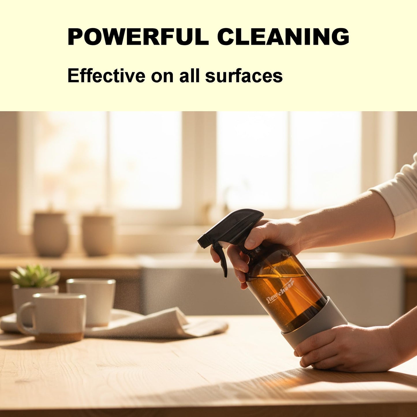 flowcheer Multi Surface Cleaner Refills -12 Pack All Purpose Cleaning Refill Tablet-Makes 192 fl oz Bottles of Spray Cleaner for Household&Kitchen Cleaning (Lemon)