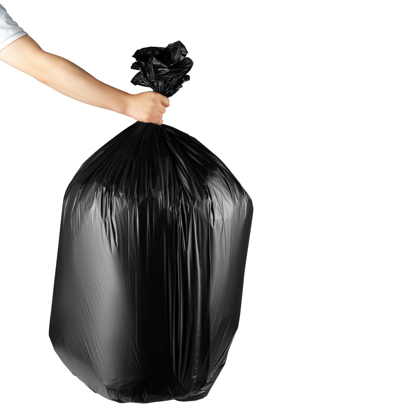 55-60 Gallon Trash Bags Heavy Duty - Bulk 150 Pack Large Garbage Bags - Big Black Commercial Trash Can Liners - Made In USA