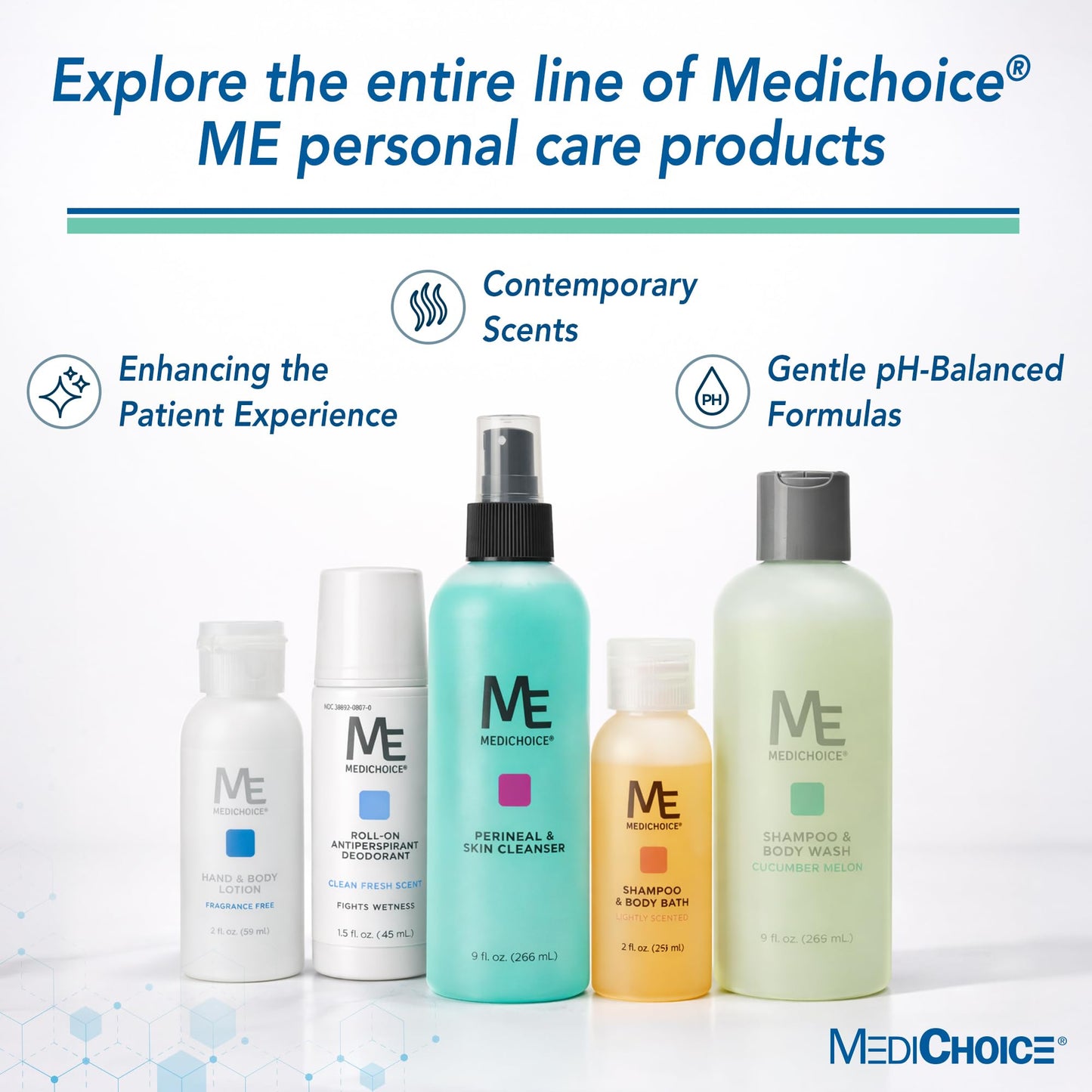 MediChoice Shampoo and Body Wash - 2 in 1 Bath Gel, 2 Oz Case of 144 - Mild Scent, Non Irritating, Flip Top Cap - Bulk Travel Size for Hotels, Travelers, Hospitals