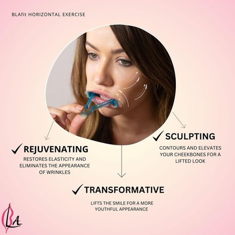 Lip Plumper Device | Non-Invasive Lip Plumping Device, Pain-Free | 60-Second Daily Exercise for Fuller Lips, Defined Jawline & Firmer Skin, MADE IN USA (Peachy Pink)
