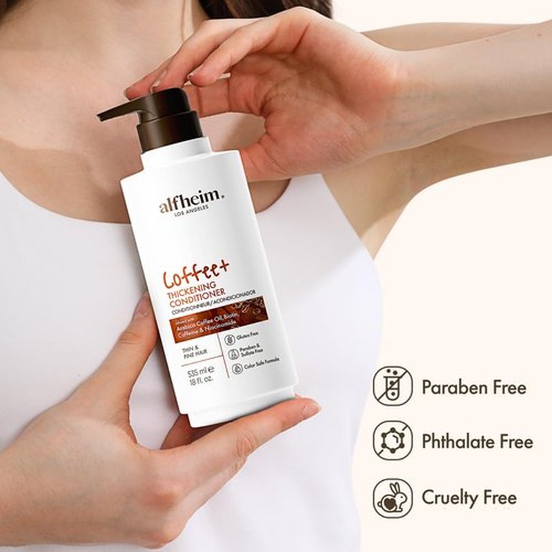 ALFHEIM Coffee THICKENING CONDITIONER for 'Biotin 、Caffeine、Arabica Coffee Oi&Niacinamide, Paraben-Free, Sulfate-Free Surfactants