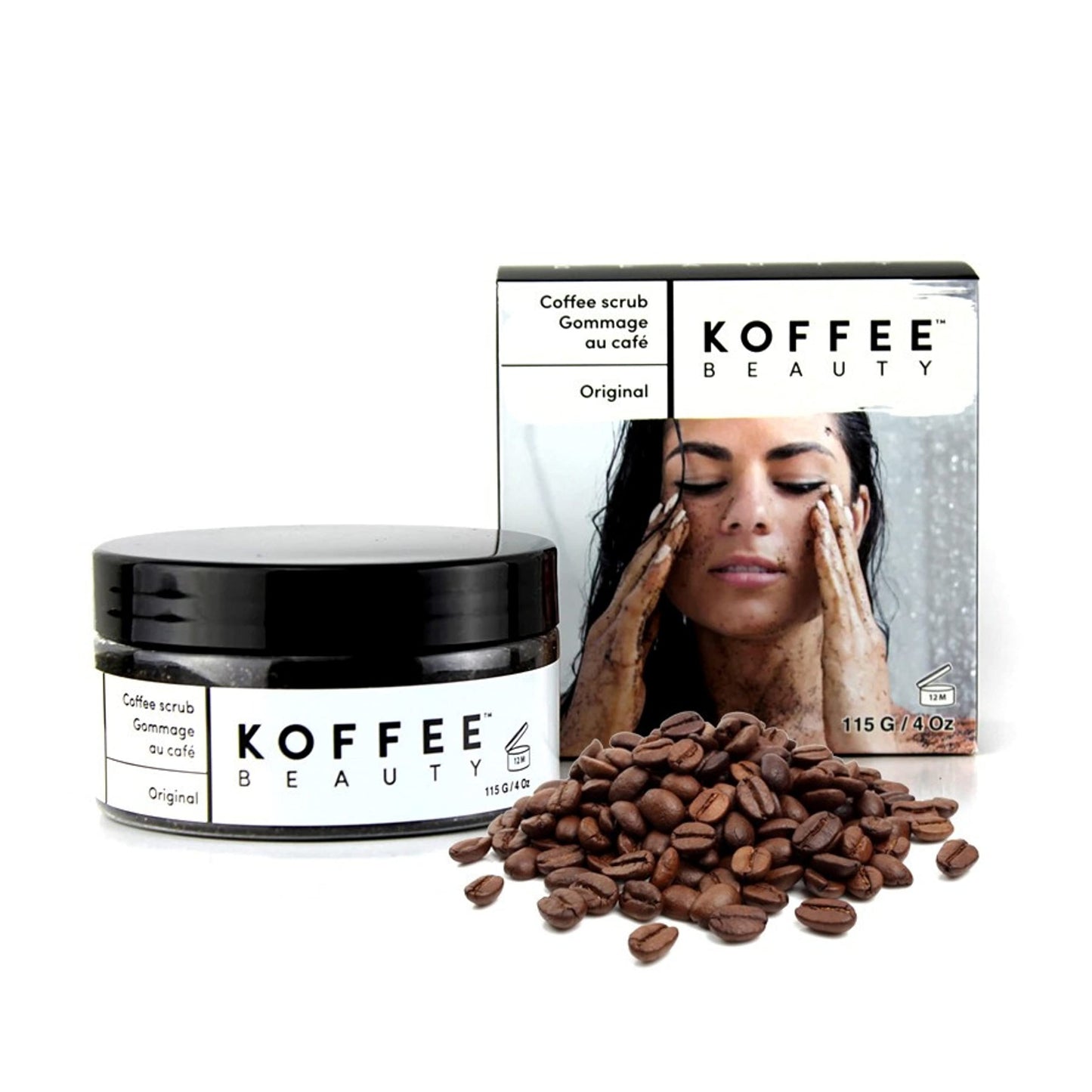 Koffee Beauty Original Coffee Scrub - Exfoliating Body And Face Scrub - Polish And Smooth Skin With Ease - Invigorate Senses With Original Fragrance Formula - For Naturally Radiant Skin - 4 Oz