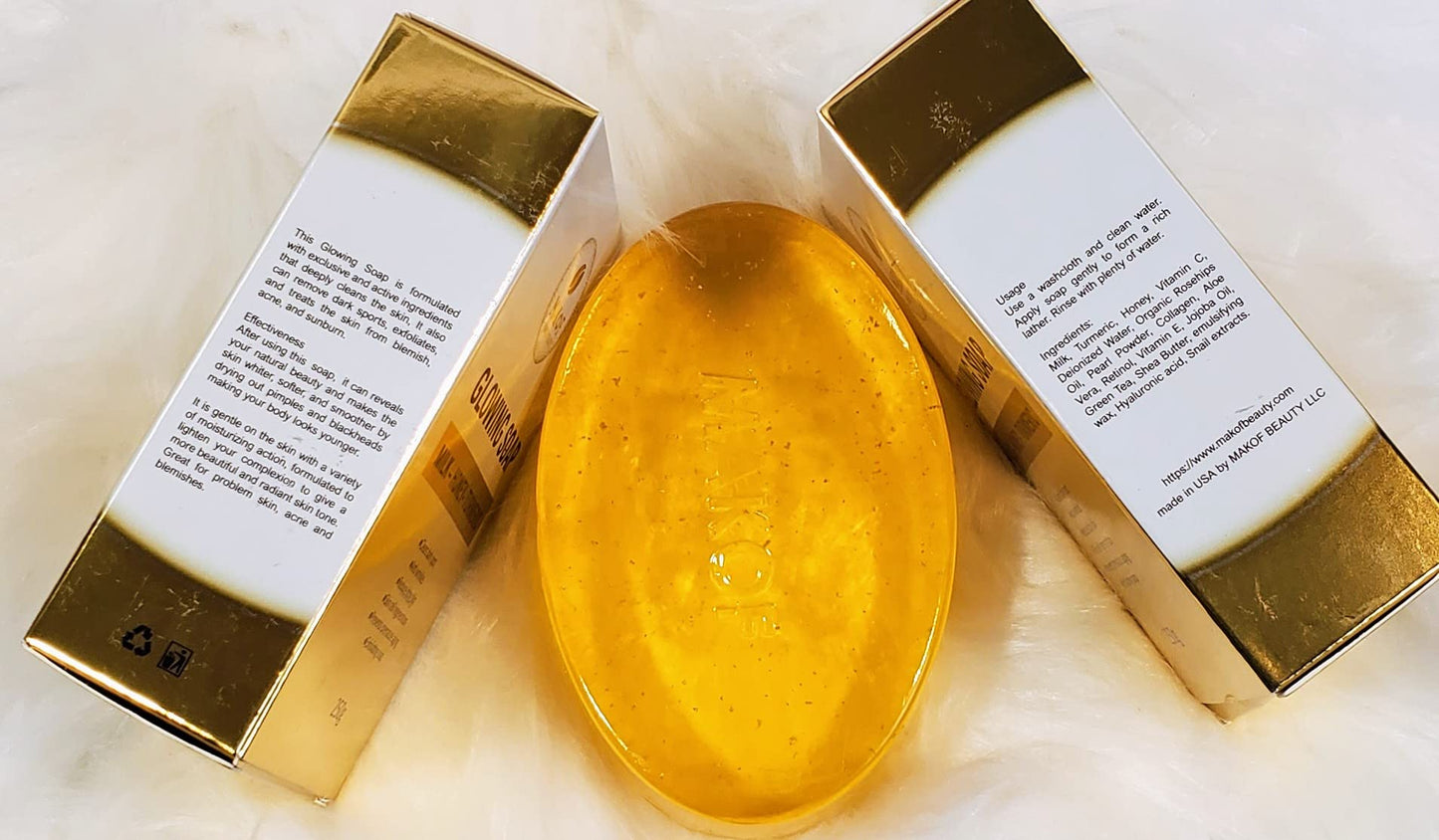 TURMERIC - HONEY - MILK SOAP. Skin Brightening Soap, All Natural, Dark Spots Remover, Acne, Scars, Face and Body 250 g (3)