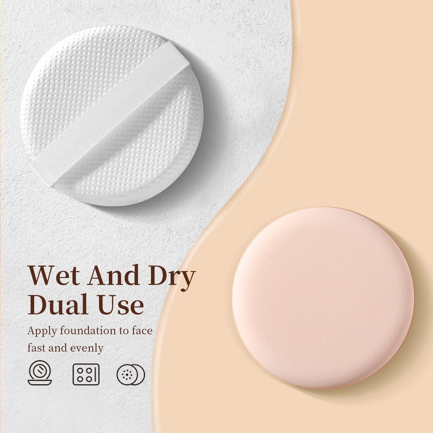 MOHOPE 8Pcs Air Cushion Makeup Puffs for Foundation with Portable Box, No Latex Blending Sponge for Liquid, Cream, Foundation and Powder, Teardrop Powder Puff, Mix
