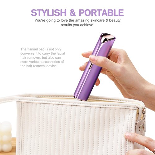 tuokiy Women Facial Hair Removal Device Battery Operated, Facial Hair Removal for Women，Facial Shaver for Women, Powered by 1 AA Battery (Not Included)