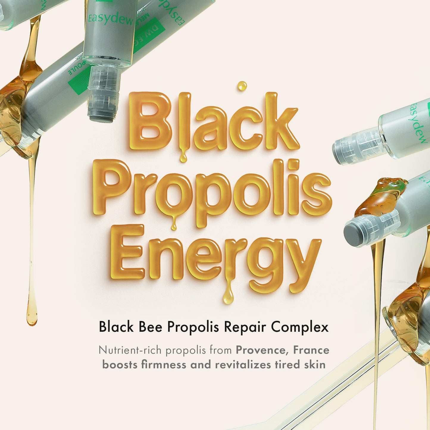 Easydew Mela EGF Exfoliating Ampoule - Age-Defying Face Serum with Black Bee Propolis, Niacinamide, AHA, BHA & LHA - Korean Skin Care for Pore Buildup & Skin Barrier Repair (Pump, 0.27 fl oz)