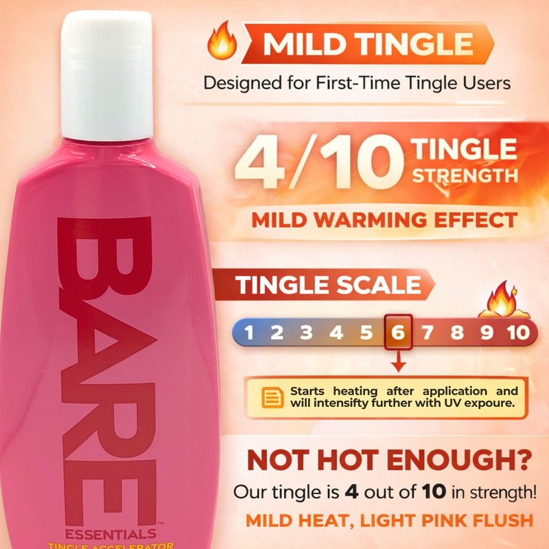 Pro Tan BARE Essentials Tingle Accelerator Tanning Lotion 8.5 fl oz – Vegan DHA, Bakuchiol, Aloe, Coconut Oil, Jojoba & Vitamins B C E – Indoor Outdoor Tan Enhancer, Paraben Free
